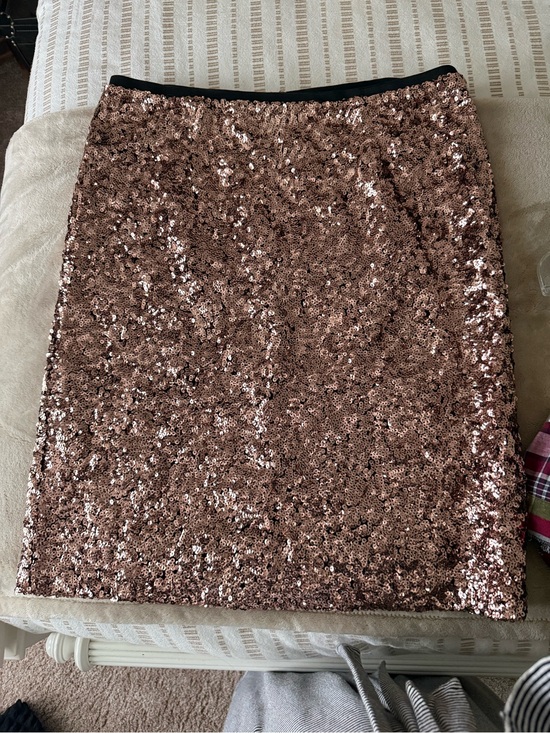 Daniel Cremieux Dresses & Skirts - Daniel Cremieux Rose Gold Sequin Pencil Skirt